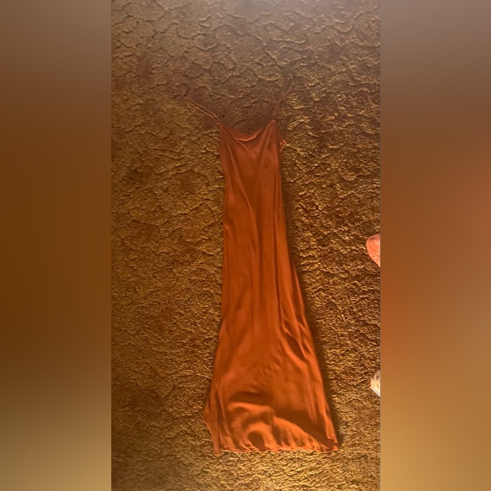 Burnt orange maxi dress